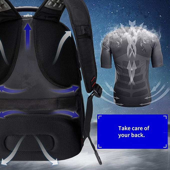 SHRRADOO Extra Large 50L Travel Laptop Backpack - Image 6