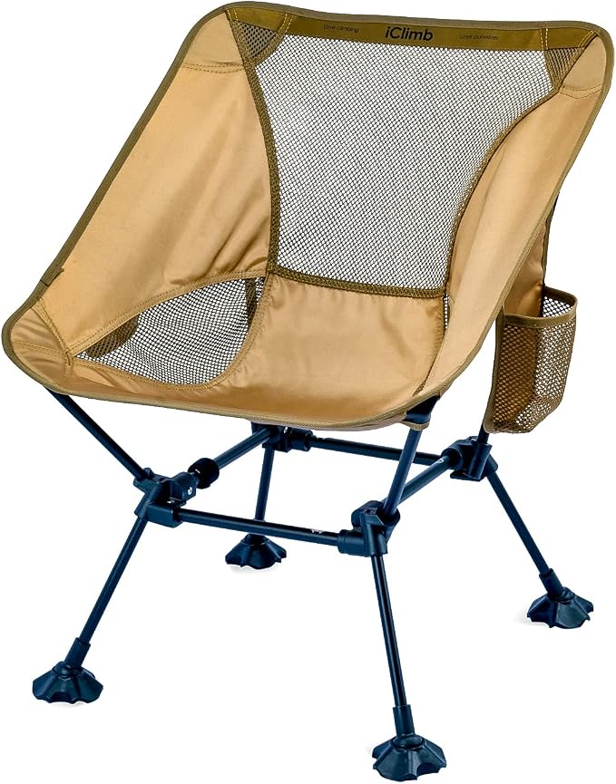 iClimb Ultralight Compact Camping Folding Beach Chair by iClimb