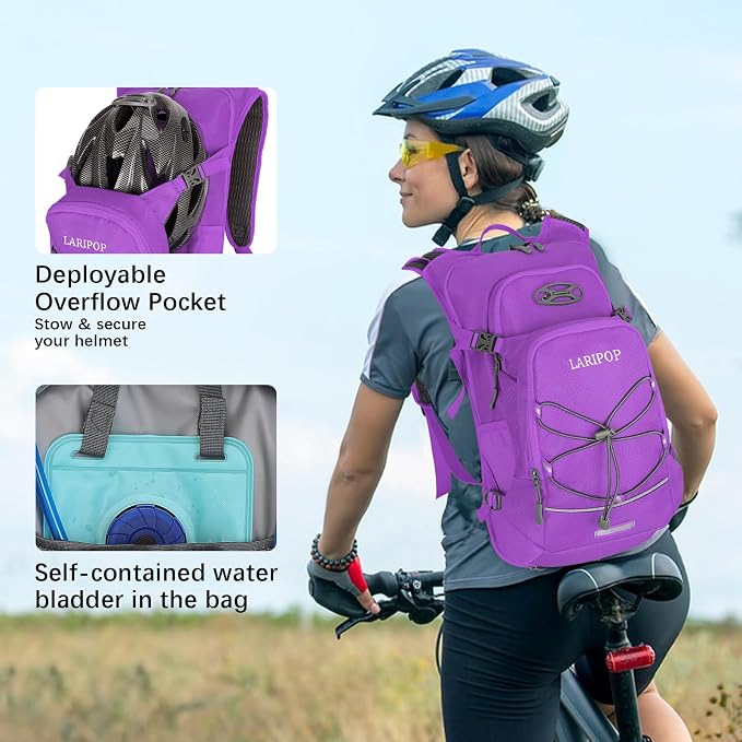 LARIPOP Hydration Backpack, 18L Hiking Backpack - Image 7