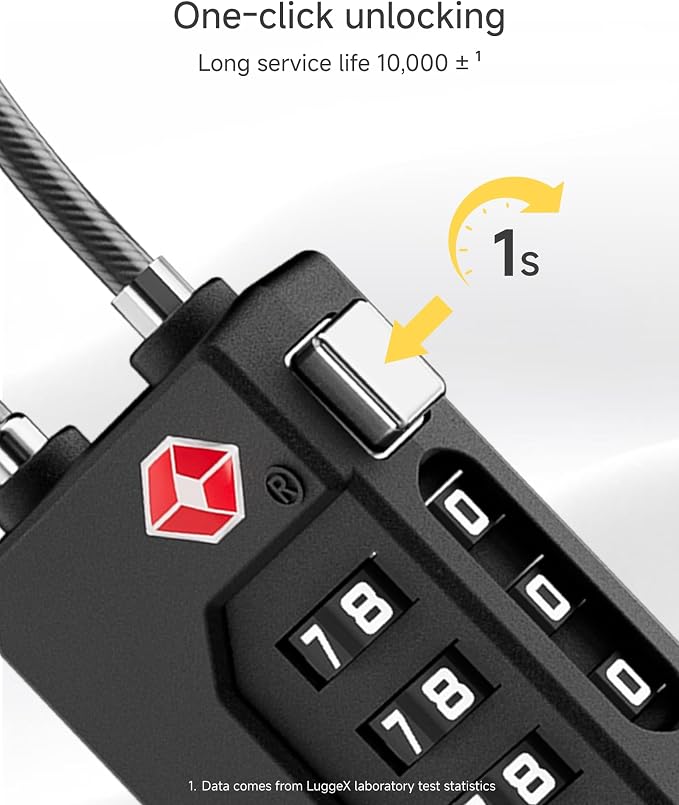 LUGGEX TSA Locks for Luggage, Suitcase Locks TSA Approved, Luggage Locks - Image 5