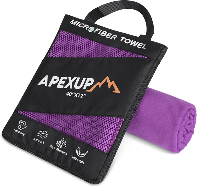 APEXUP Microfiber Travel Towel, Ultra Absorbent Quick Dry Towels, Lightweight by APEXUP