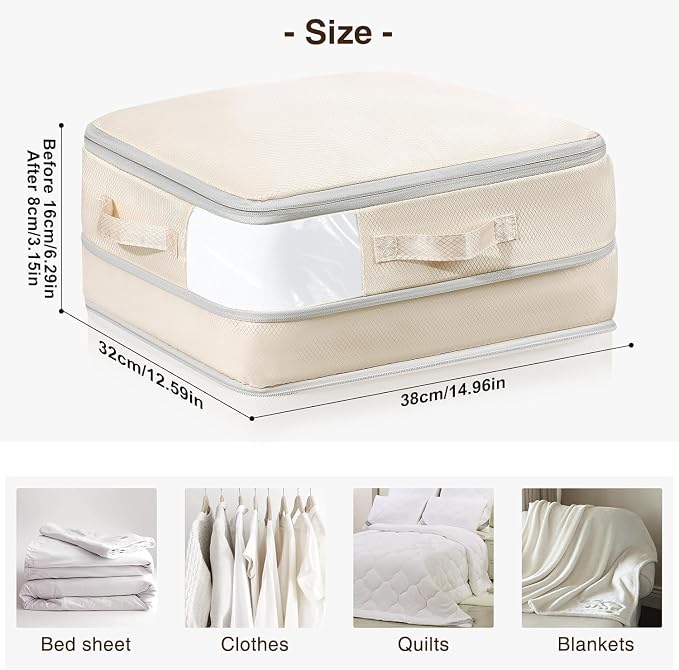 DIMJ Clothes Storage Bag 4 Pack, 19L Small Storage Bags - Image 2