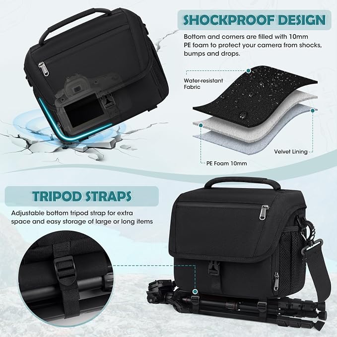 RAINSMORE Camera Bag, DSLR/SLR/Mirrorless Camera Case - Image 4
