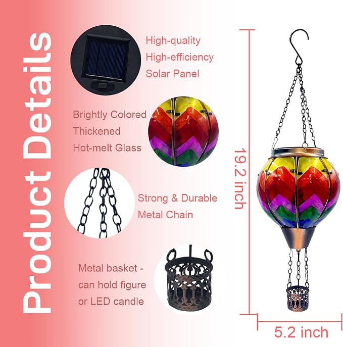 Hot Air Balloon Solar Lantern - Image 6