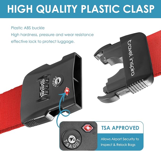 Travel Inspira Luggage Straps for Suitcases - Image 4