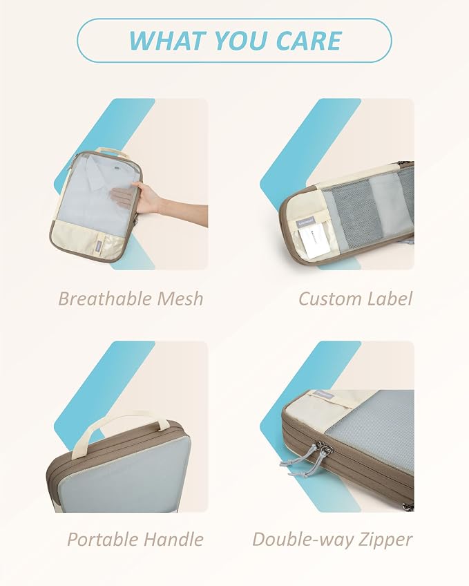 BAGSMART 6 Set Compression Packing Cubes - Image 5