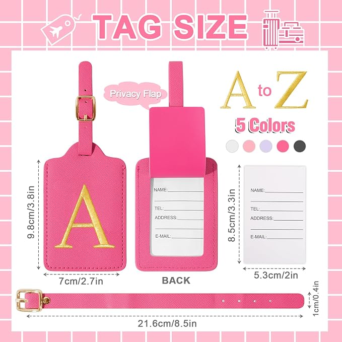 Personalized Initial Luggage Tags - Image 2