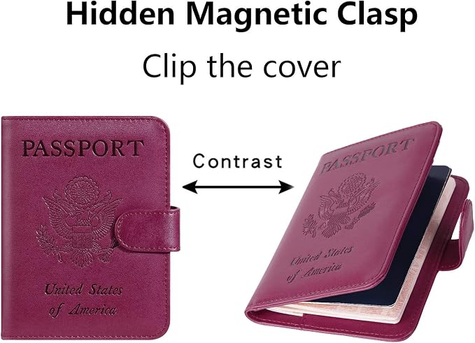 Passport Holder Cover Wallet RFID Blocking Leather Card Case Travel Accessories - Image 5