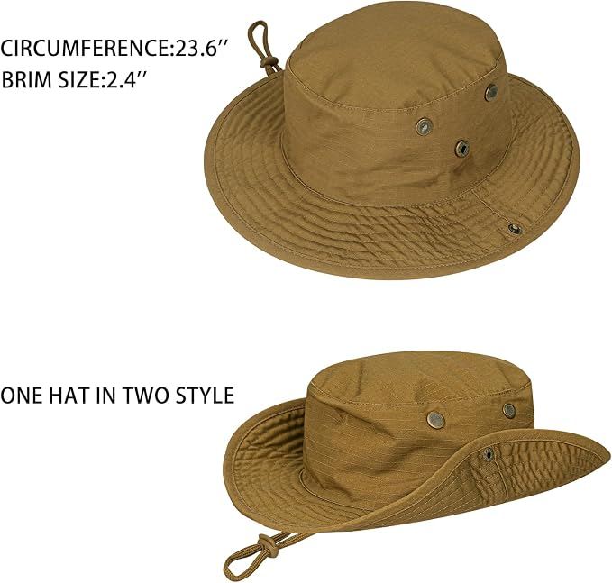 Sun Hats for Men Women Boonie Hat Foldable Fishing Hat UPF 50+ Bucket Hat for - Image 2