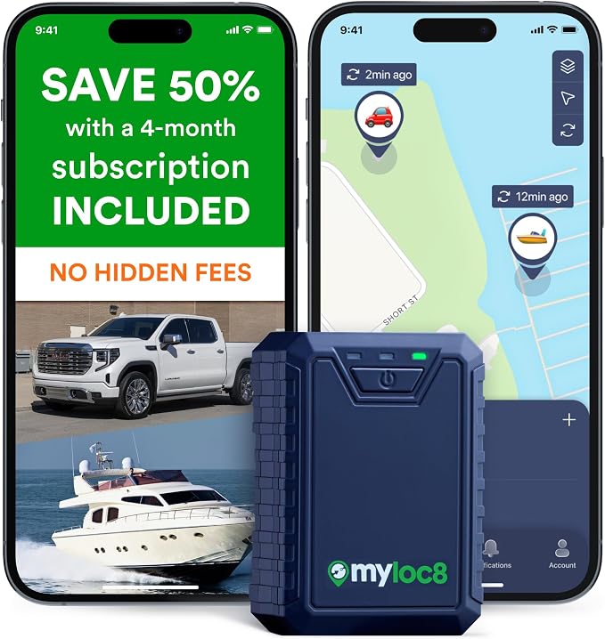 Ultra GPS Tracker for Vehicles – Rugged Waterproof GPS Locator for Cars by MyLoc8