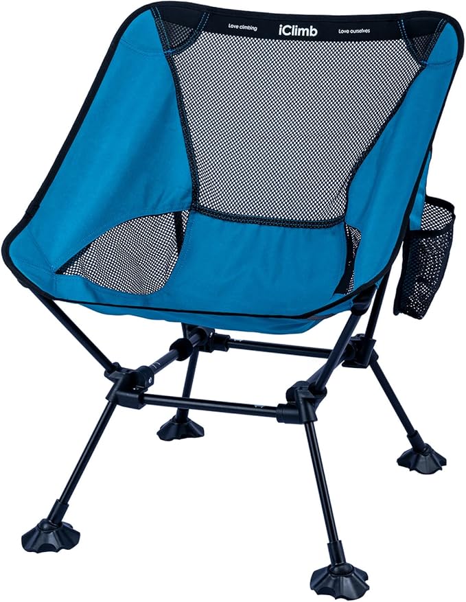 iClimb Ultralight Compact Camping Folding Beach Chair by iClimb