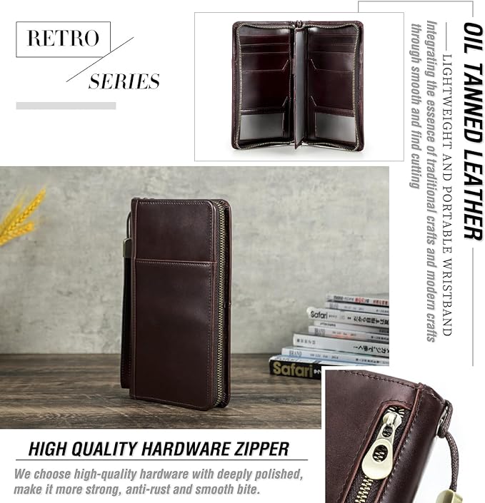 Top Grain Leather Travel Passport Wallet Holder - Image 8