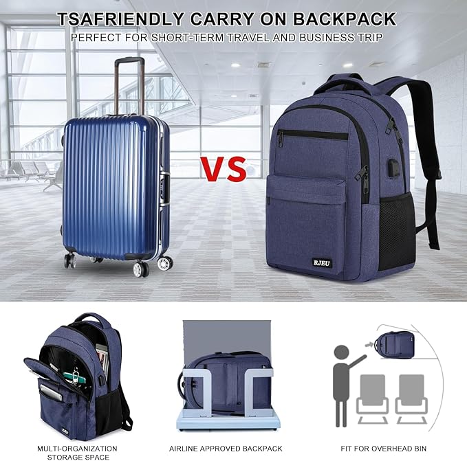 School Backpack for Teen Boys, 17.3 Inch Laptop, USB Charging Port, Anti-Theft - Image 5