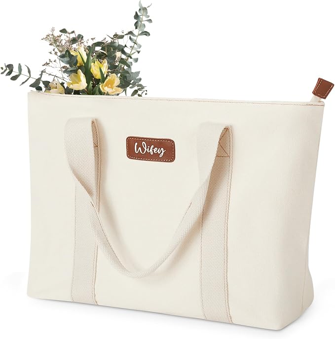 AW BRIDAL Monogram Canvas Tote Bag by AWBRIDAL
