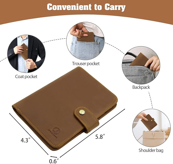 Jack&Chris Genuine Leather Handmade Passport Holder - Image 6