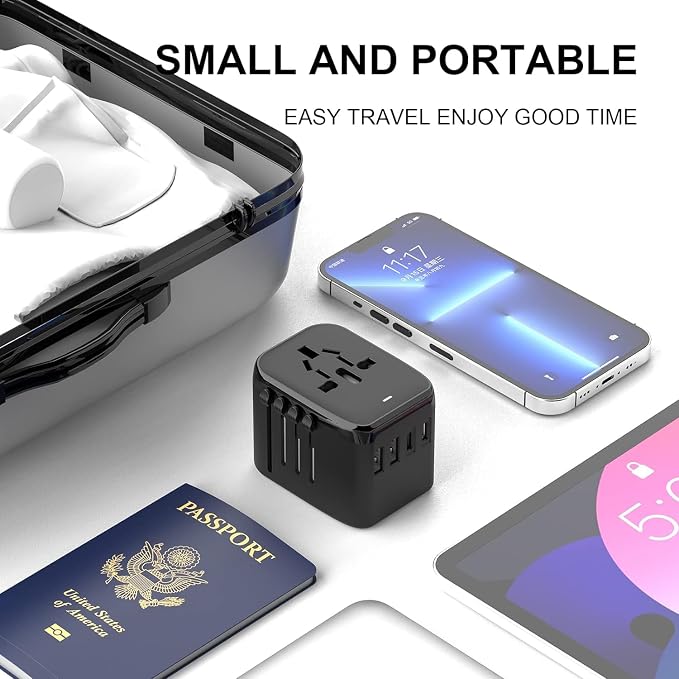 Universal Travel Adapter, 5 in 1 International Travel Plug Adapter - Image 5