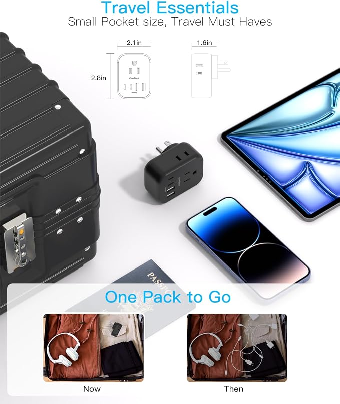 Travel Cruise Ship Essentials, Travel Plug Adapter - Image 4