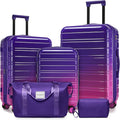 LARVENDER Luggage Sets 5 Piece Hardside Expandable Suitcase by LARVENDER