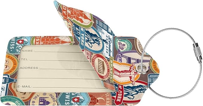 2 Pack Landmark Sticker Luggage Tags - Image 2