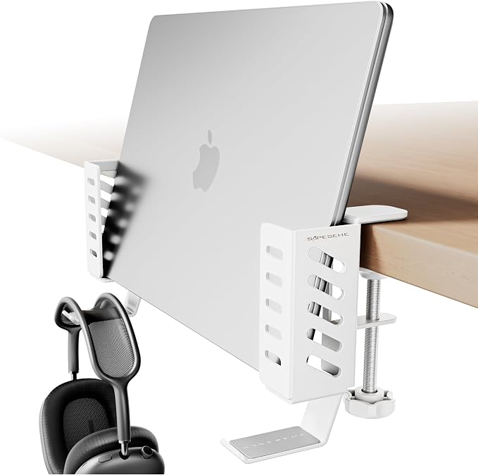 Desk Side Laptop Holder, Desk Side Storage, No Drill Side Desk Organizer by Unknown