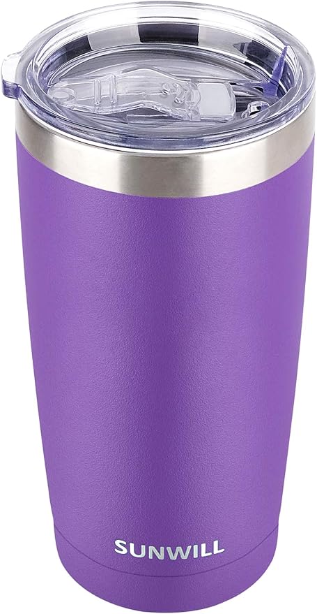 SUNWILL Travel Coffee Tumbler 20 oz, Insulated Mug by SUNWILL