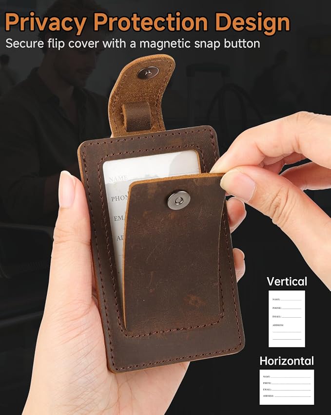 Premium Genuine Leather Luggage Tags - Image 5