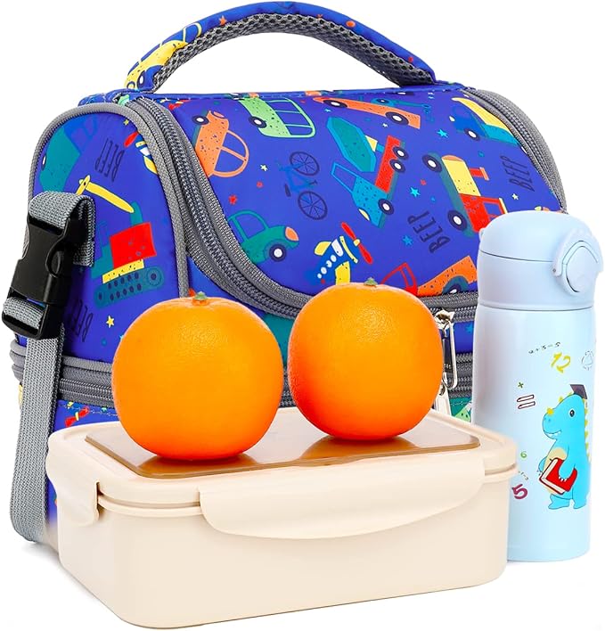 FlowFly Kids Double Decker Cooler Insulated Lunch Bag Large Tote - Image 8