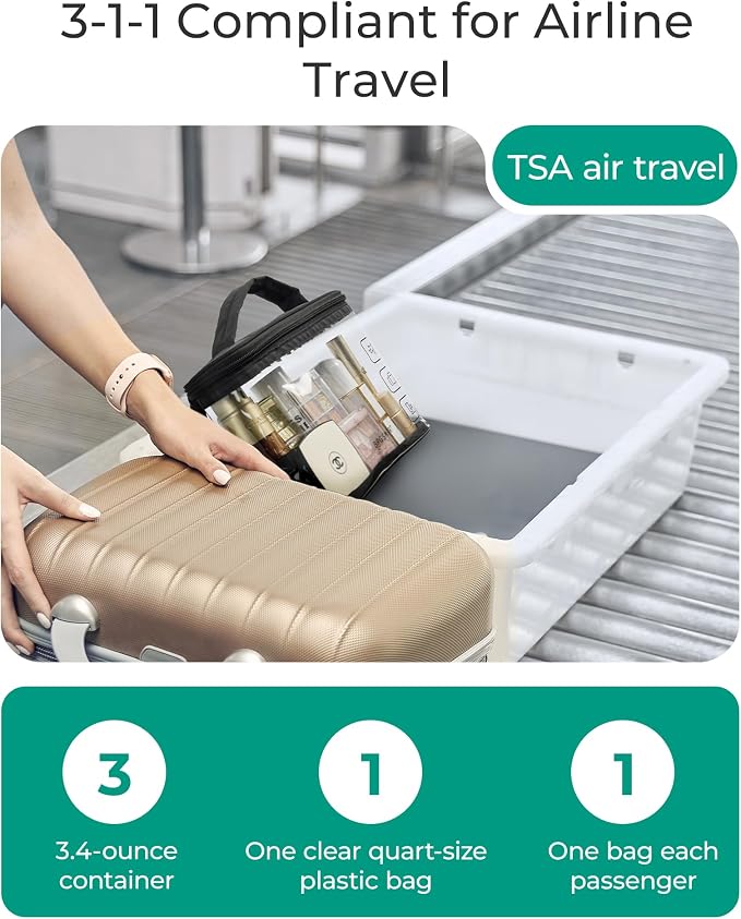 BAGSMART TSA Approved Toiletry Bag, Quart Size Travel Bag - Image 7