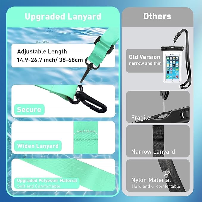Marine IP68 Waterproof Phone Pouch, Floating Waterproof Phone Dry Bag Compatible - Image 3
