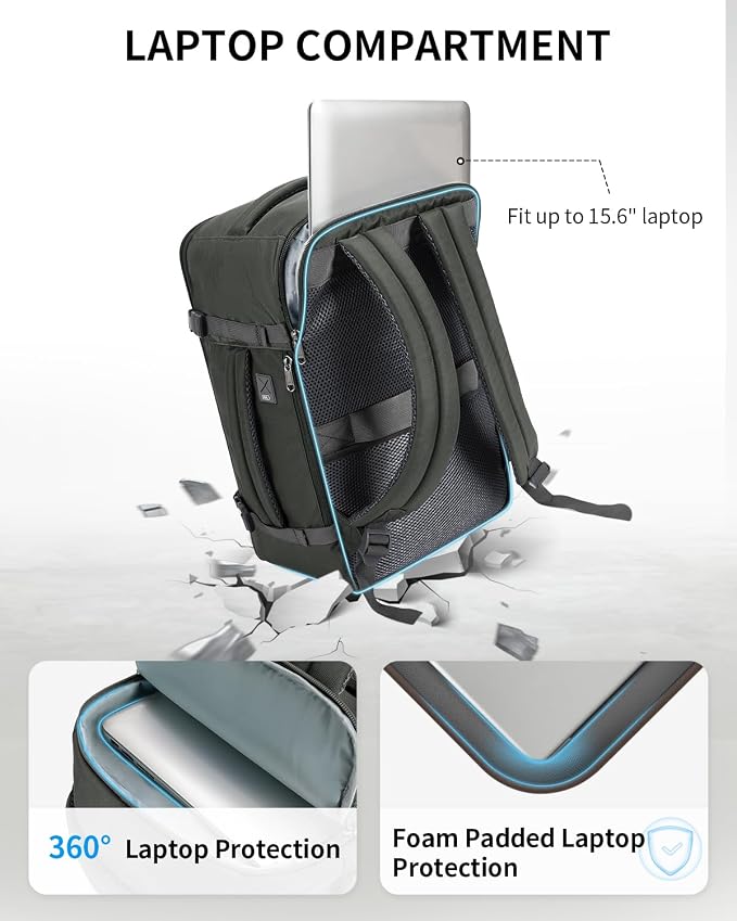 ECOHUB Travel Backpack for Men Women, Carry on Backpack - Image 4