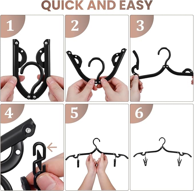 20 Pack Foldable Travel Hangers - Image 4