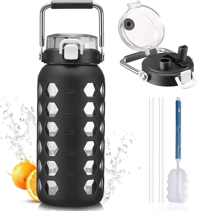 MUKOKO 64oz Glass Water Bottles by MUKOKO
