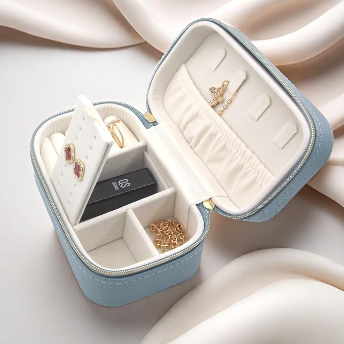 Travel Jewelry Case Bulk Of 2 For Women Weekend, PU Leather Compact Jewelry - Image 7