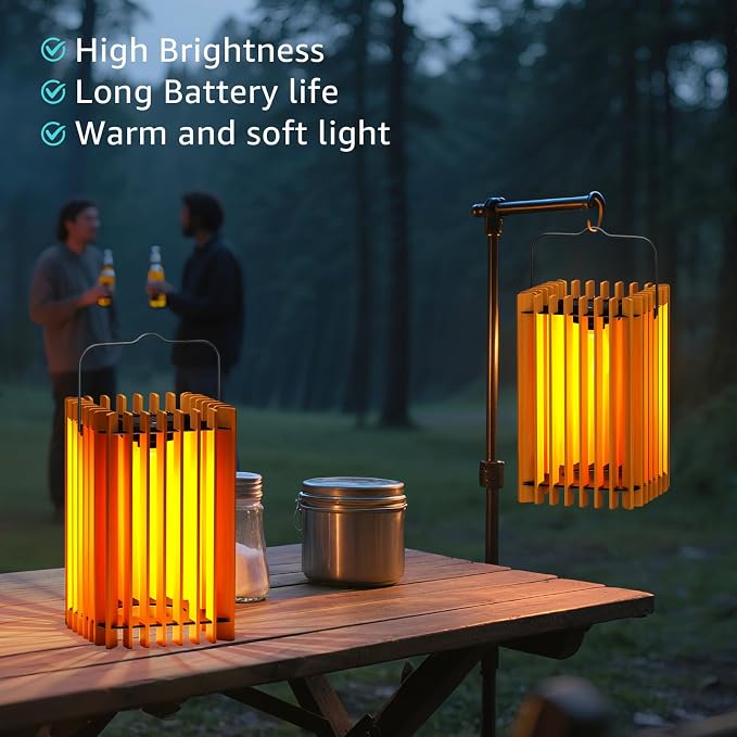 2 Set Solar Lantern Outdoor LED Hanging Solar Lantern - Image 6