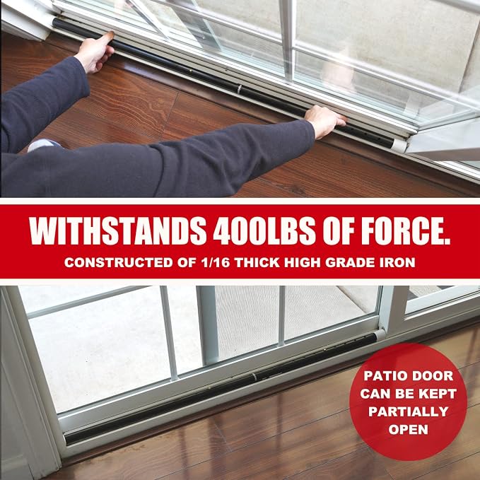 SECURITYMAN 2-in-1 Door Security Bar & Sliding Patio Door Security Bar via - Image 5