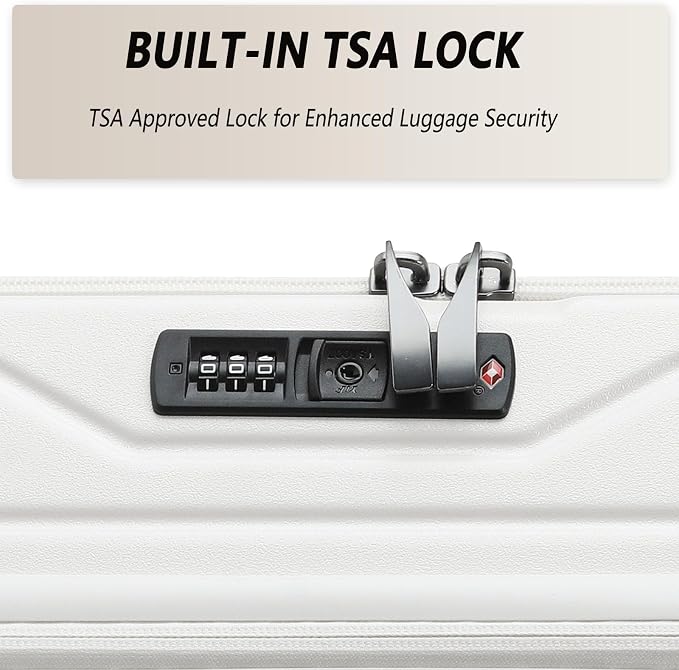 24 Inch Top Opening Checked Travel Luggage Expandable - Image 7