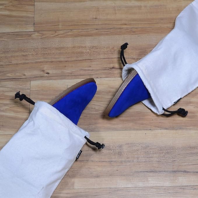 ZENPAC Cloth Shoe Bags for Travel, Washable Breathable Cotton Fabric for Luggage - Image 2