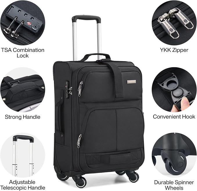 Hanke 28 Inch Softside Expandable Luggage - Image 4