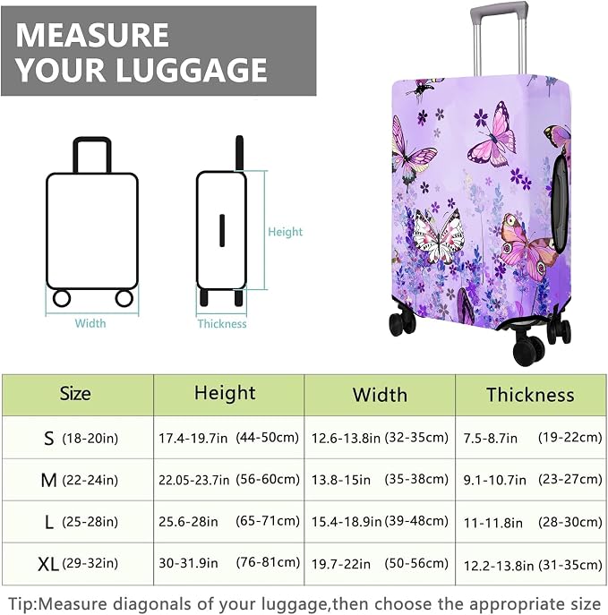 Travel Luggage Cover Suitcase Protector Fits 18-32 Inch Wheel Covers - Image 6