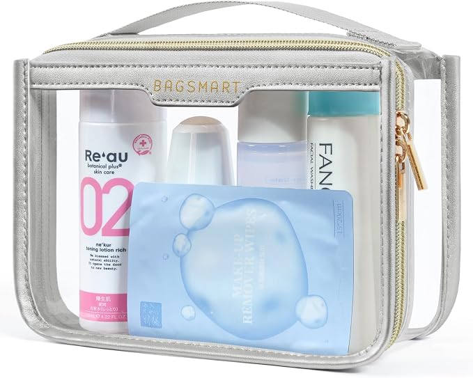 BAGSMART TSA Approved Toiletry Bag, Makeup Cosmetic Pouch Bag by BAGSMART