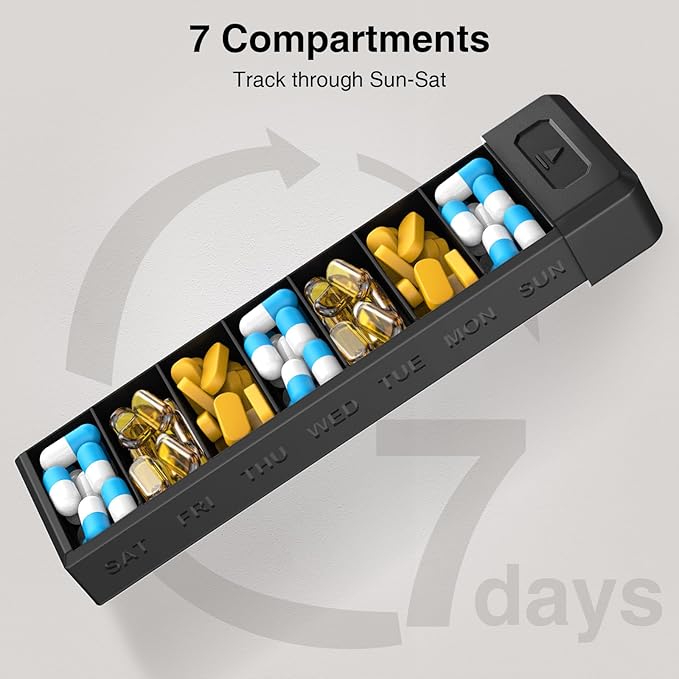 HEIYING Pill Organizer with Aluminum Shell - Image 5