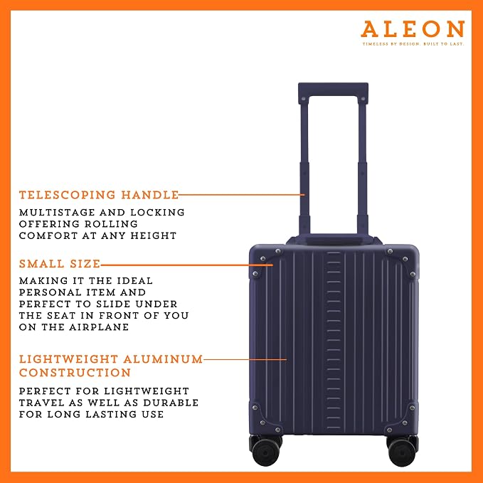 Aleon 16” Aluminum Vertical Underseat Carry-On Luggage - Image 2