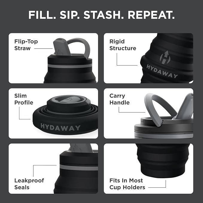 HYDAWAY 17oz Collapsible Water Bottle - Image 4