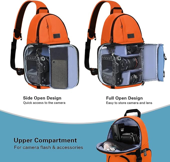 MOSISO Camera Sling Bag, DSLR/SLR/Mirrorless Camera Backpack Case Shockproof - Image 2