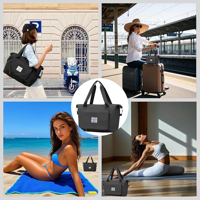 Large Capacity Foldable Travel Bag, Expandable lightweight Carry on Bag - Image 4