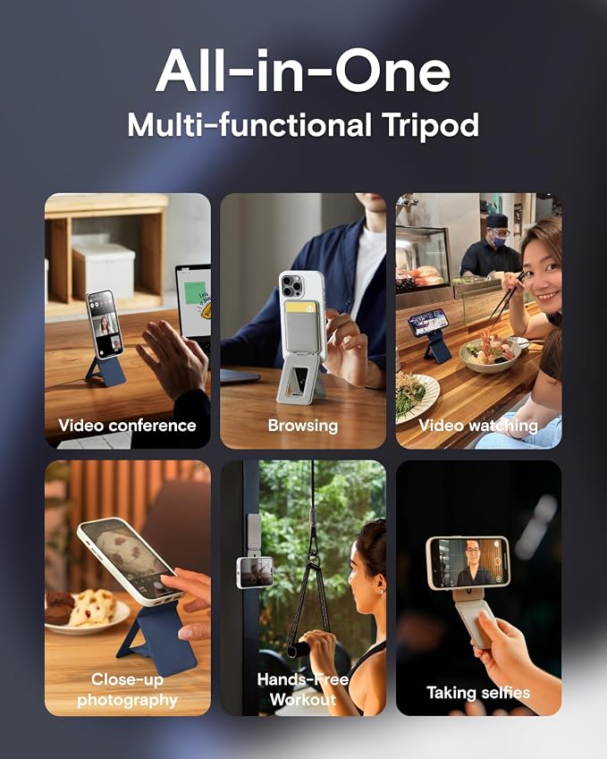 MOFT Phone Tripod Wallet for iPhone, Mulit-Angles, Lightweight & Portable Phone - Image 5
