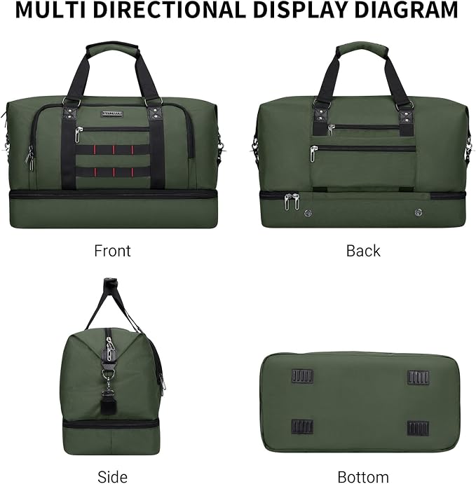 WITZMAN Travel Duffle Bags for Men Weekender Bags - Image 8