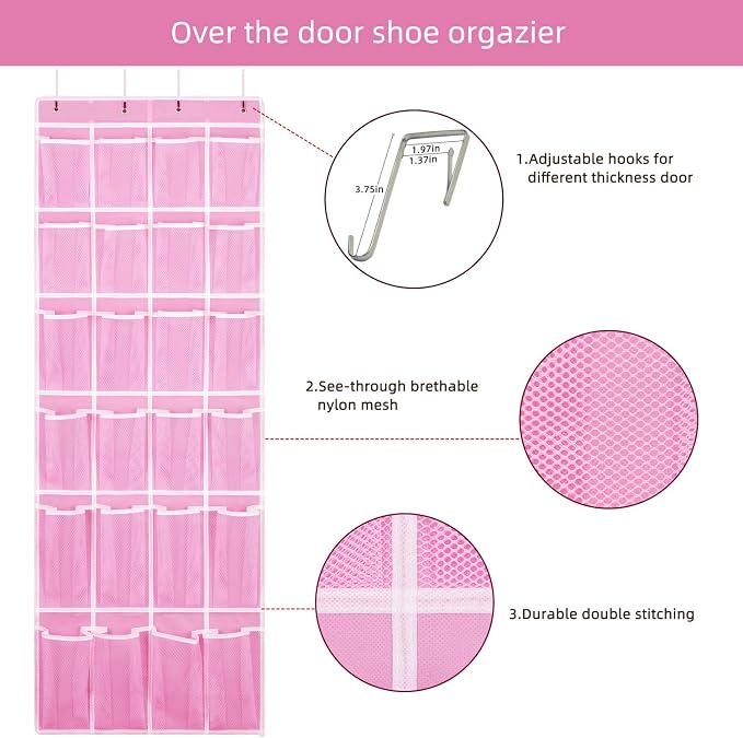 Hanging Shoe Organizer, Over The Door Shoe Organizer - Image 4
