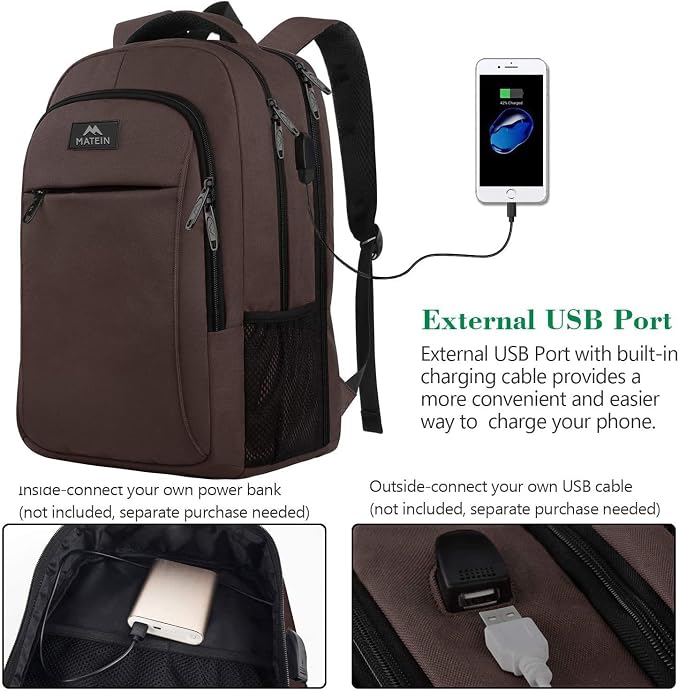 MATEIN Laptop Backpack, Extra Large TSA Friendly 17.3 Inch Travel Computer - Image 5