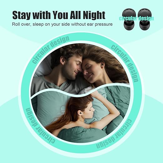 Ear Plugs for Sleeping Noise Reduction, Beinkap Reusable Earplugs Hearing - Image 5